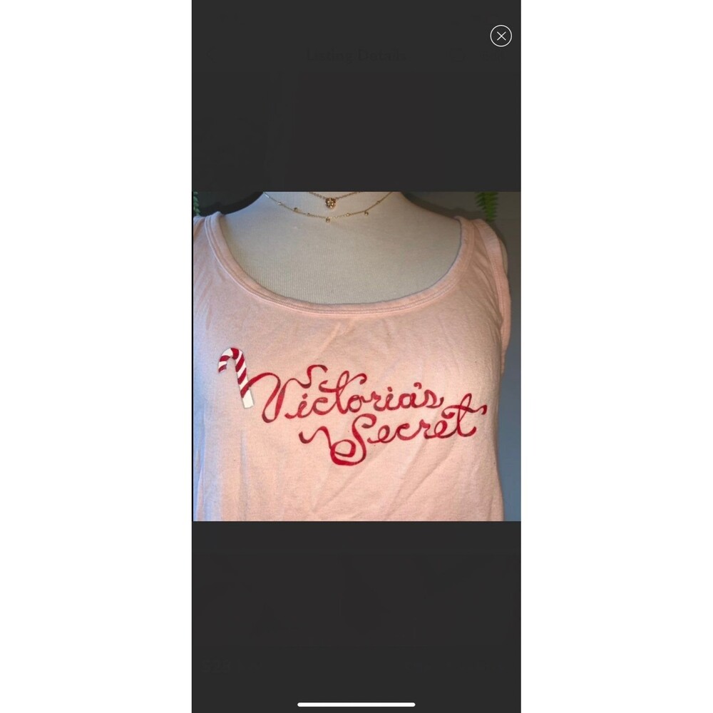 Vintage? RARE HTF VS Victoria's Secret Holiday Candy Cane Lingerie? PJ Tank Top